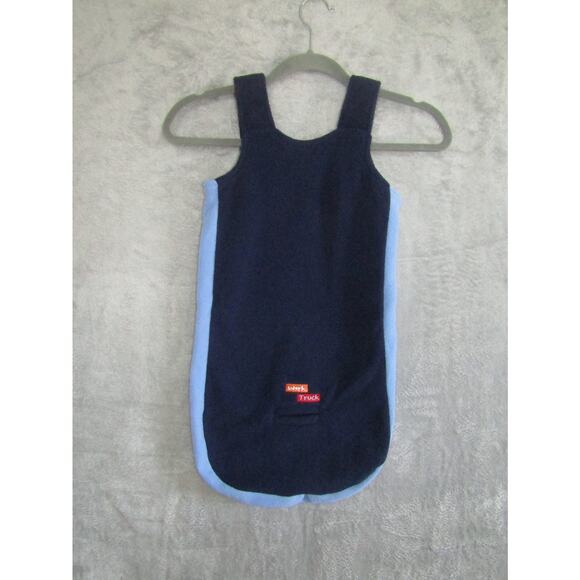 Baby Okie Dokie Fleece Sleep Sack 6-9 Months Blue Construction Trucks Embroidere - Picture 1 of 7